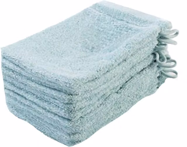 ARTG Plain Green Fluffy Cotton Wash Glove for Unisex Use