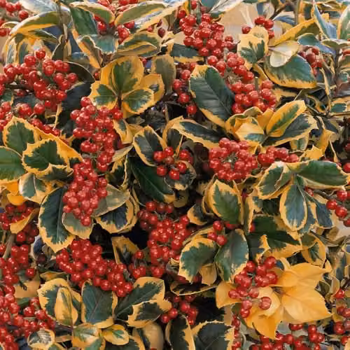 Thompson & Morgan Holly Golden King Variegated Evergreen Tree with Scarlet Berries, 3 Litre Potted Plant – 2