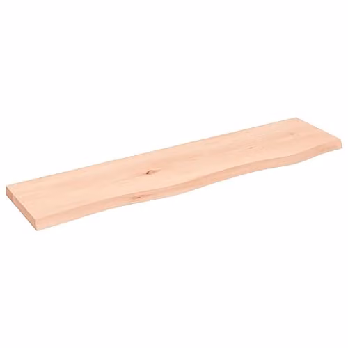 vidaXL Wall Mounted Oak Shelf in Natural Wood, W: 80 cm, D: 20 cm, H: 2 cm