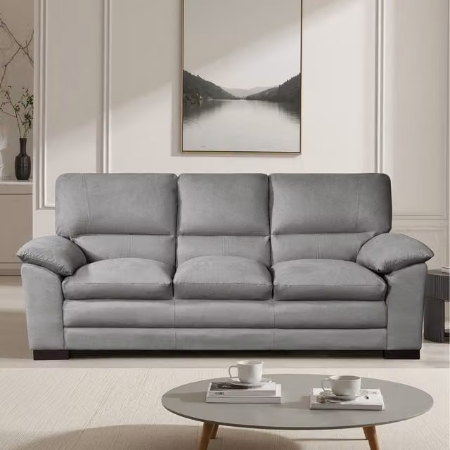 Artemis Home Ramona 3 Seat Upholstered Fabric Sofa in Grey