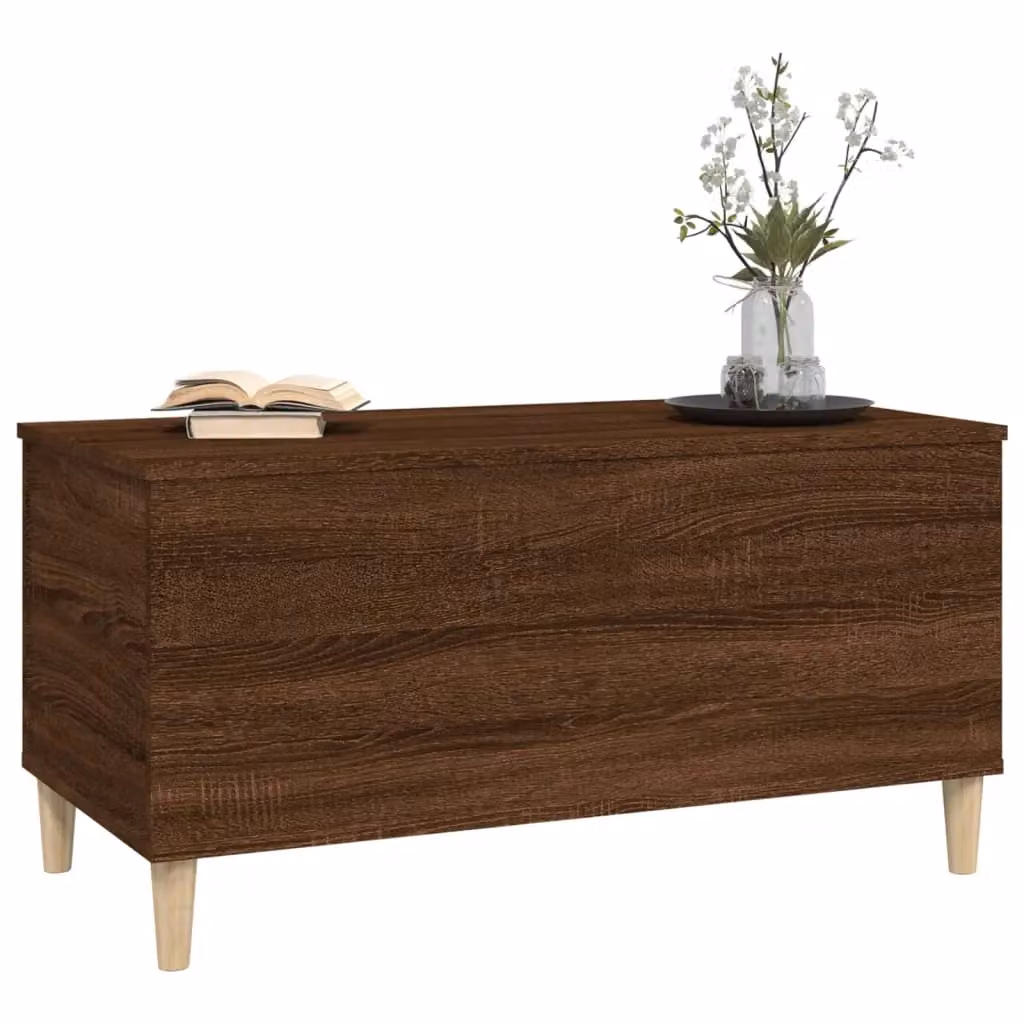 Berkfield Home Brown Oak Coffee Table with Lift Mechanism, W: 90 cm, D: 44.5 cm, H: 45 cm – 2
