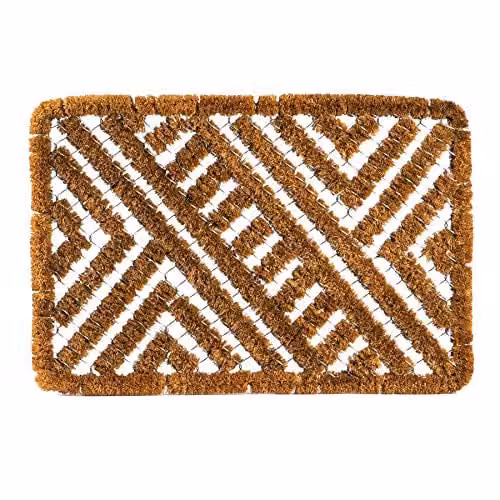Nicola Spring Coir Scraper Door Mat in Brown, W/D: 60 x 40 cm – 1