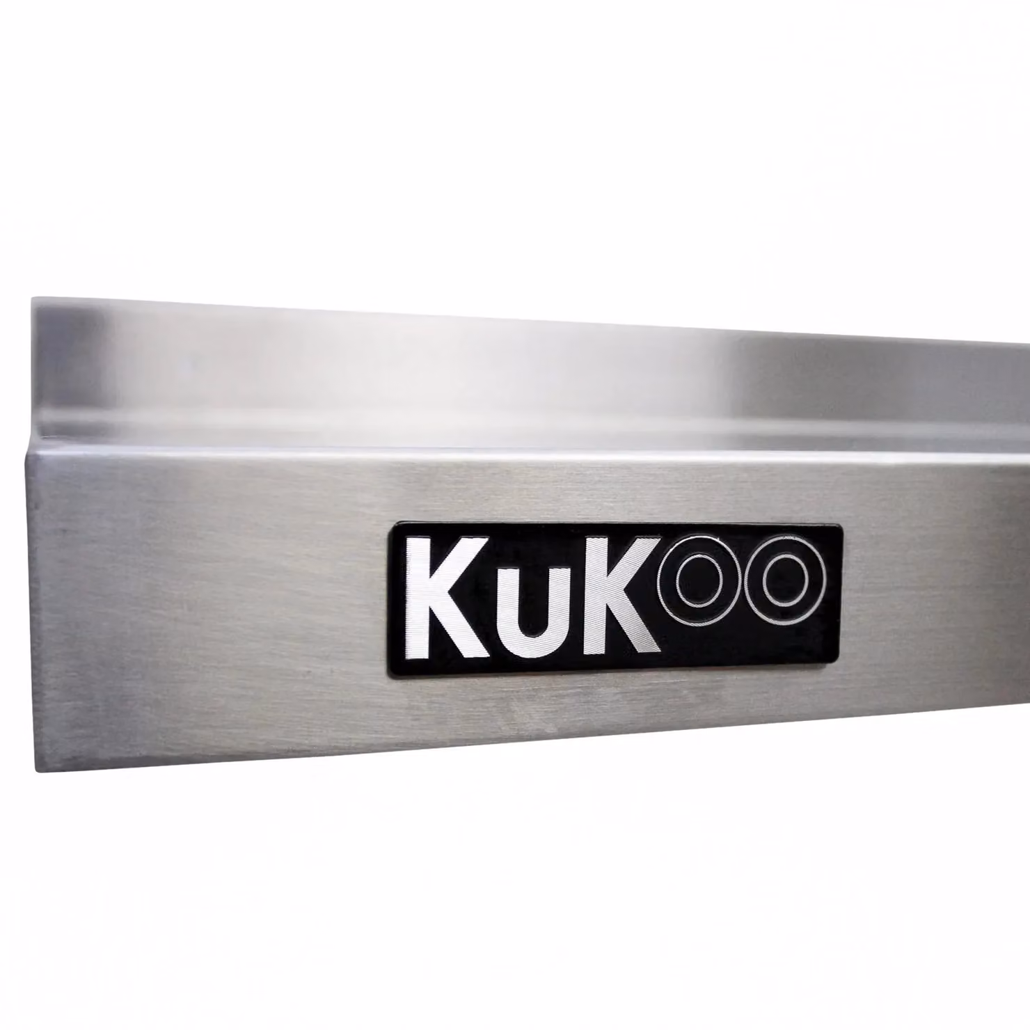 KuKoo 2 x Stainless Steel Wall Mounted Shelves, Silver, W: 140 cm, D: 30 cm, H: 3 cm – 3