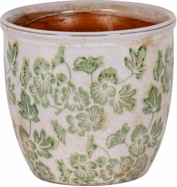 Lemon Pavilion Furniture and Decor White Ceramic Small Clover Planter Pot, W: 16 cm, D: 16 cm, H: 14 cm