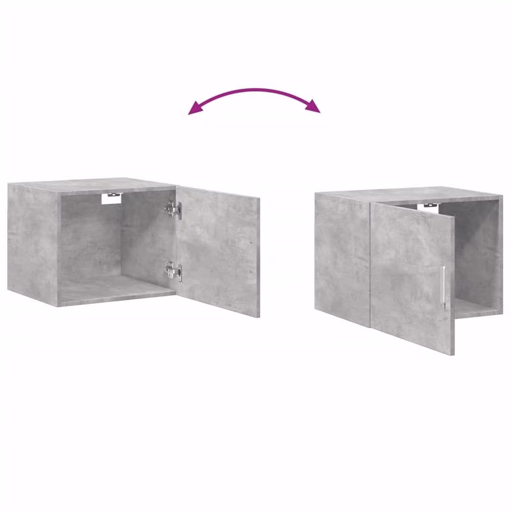 Berkfield Home Wall Cabinet in Concrete Grey, W: 50 cm, D: 42.5 cm, H: 40 cm – 2