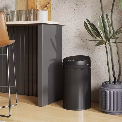 HOMCOM 30L Automatic Sensor Bin with Soft-Close Lid in Black – 7