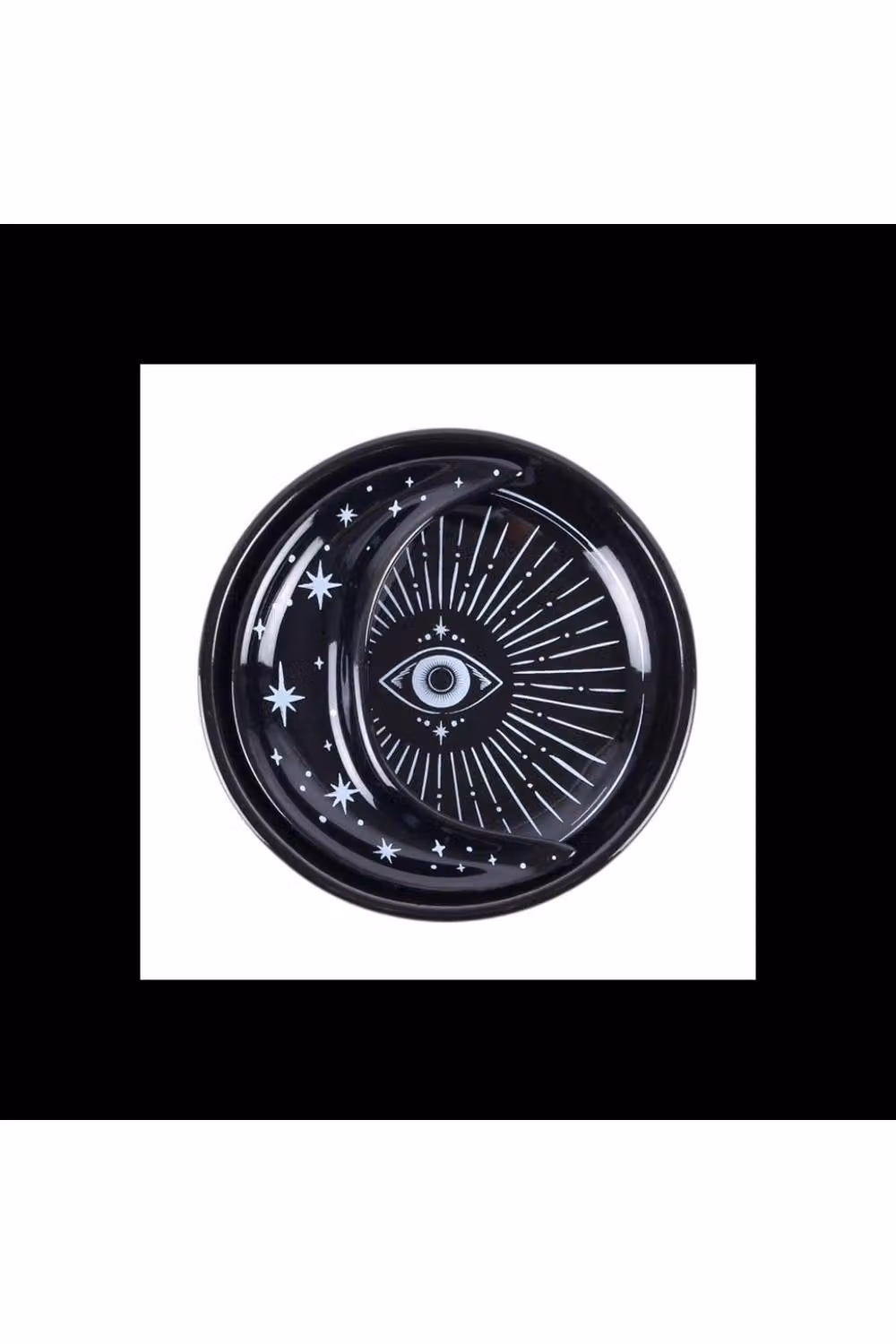 KDMD Spellbound Sky Stacking Moon Trinket Dish, Black Ceramic Abstract Round Bowl – 2