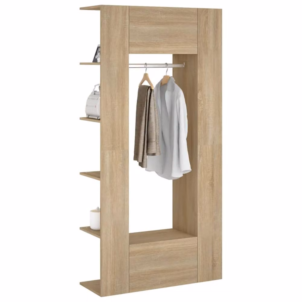 Berkfield Home Set of 2 Modern Wall-Mounted Hallway Cabinets in Sonoma Oak Brown – 3