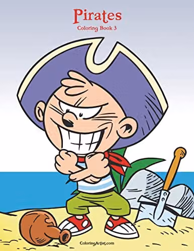 Pirates Coloring Book 3: Volume 3 Multicolour Childrens Paper Coloring Book