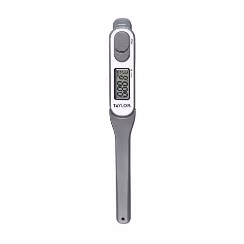 Taylor Pro Waterproof Meat Thermometer Probe in Black and Grey, Stainless Steel and Plastic, 25 x 3 x 2 cm – 1