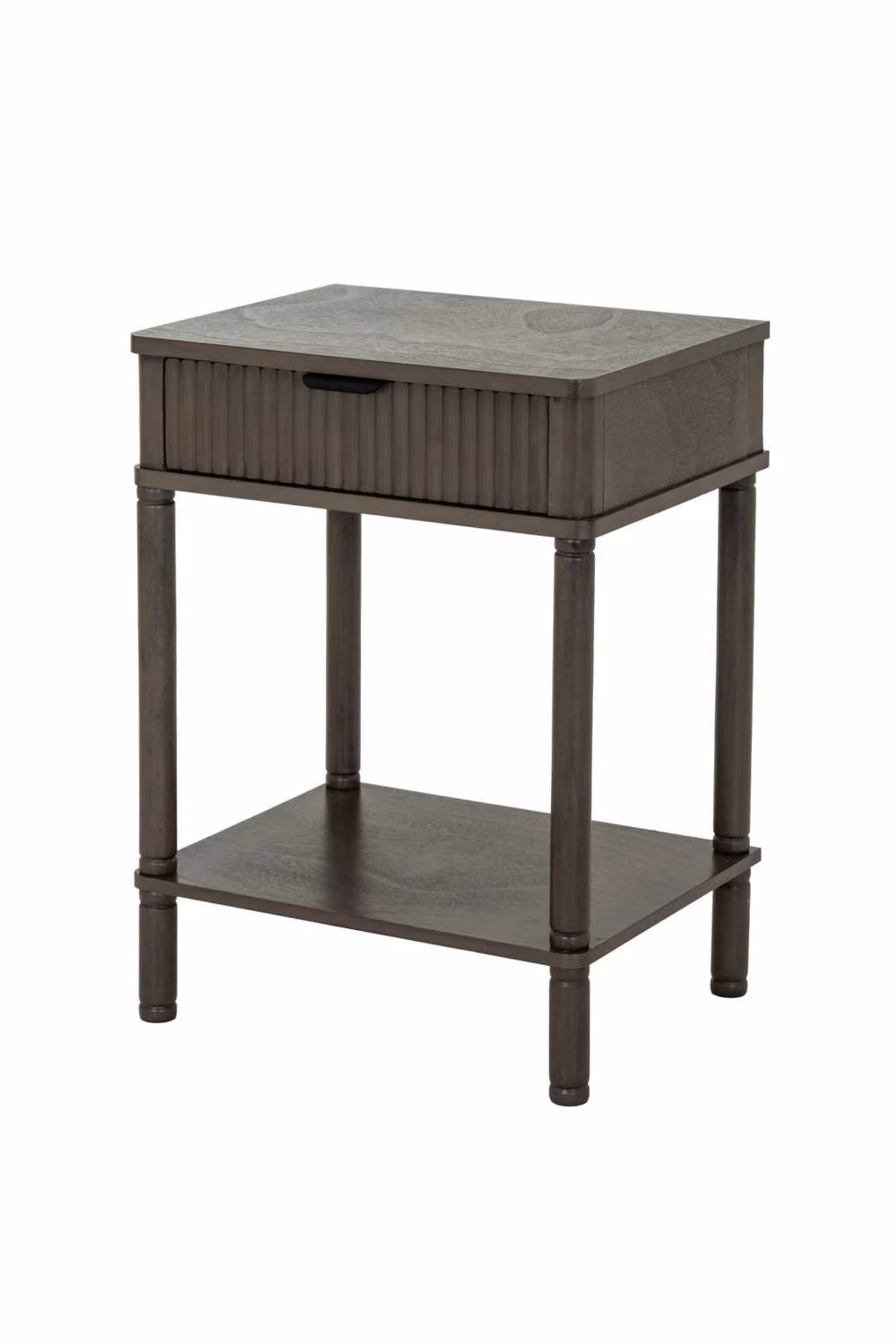 KDMD Reed Collection 1 Drawer Side Table in Grey Matt Wood – 2