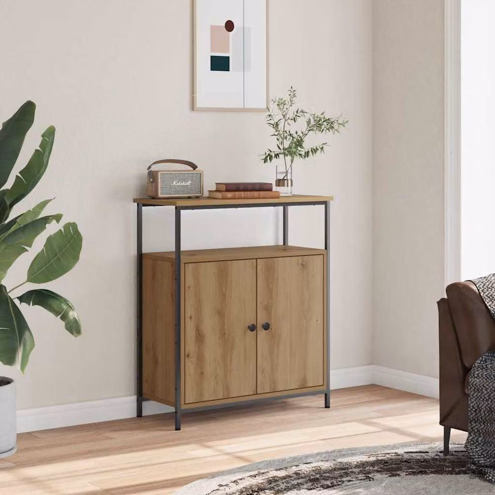 Berkfield Home Artisan Oak Sideboard in Brown, W/D/H: 70 x 30 x 80 cm – 2