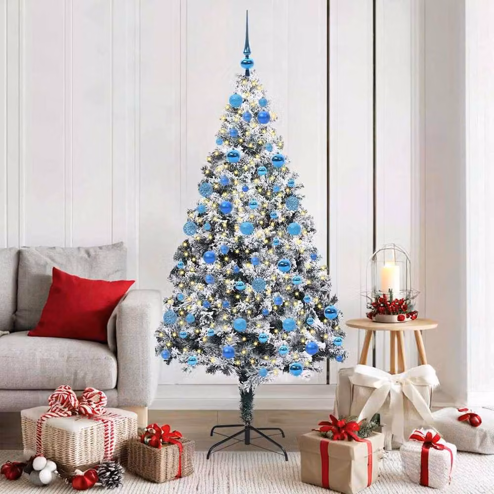 Berkfield Home Green Artificial Christmas Tree with 300 LEDs and Stand, Height: 180 cm – 2