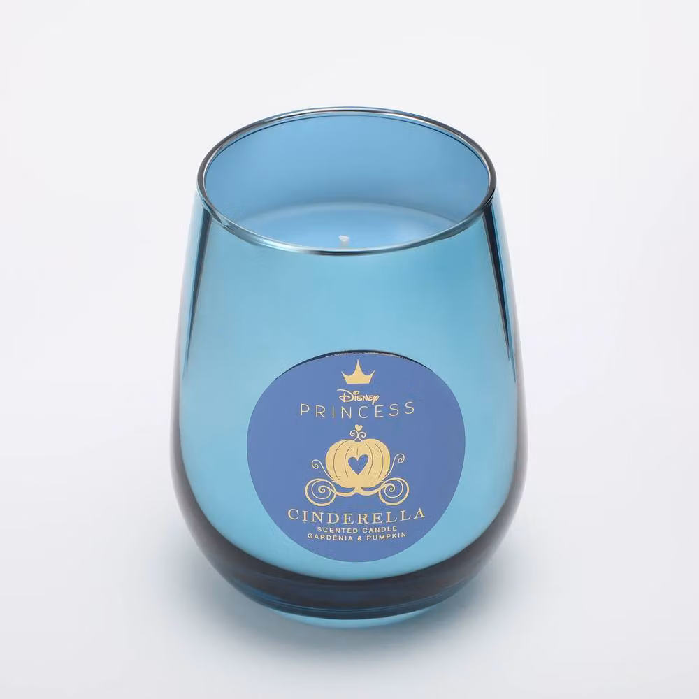 Disney Princess Cinderella Crystal Gardenia and Pumpkin Scented Candle in Blue – 2