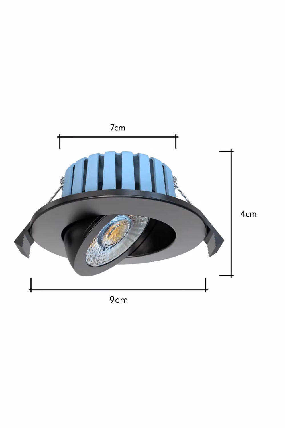 BHS Lighting Hudson Circular Adjustable Black Recessed Spot Light – 3