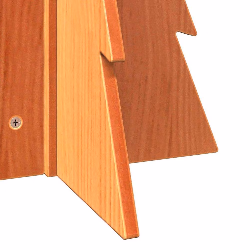 Berkfield Home Rustic Solid Wood Pine Tabletop Christmas Tree in Wax Brown, Height: 69.5 cm – 3