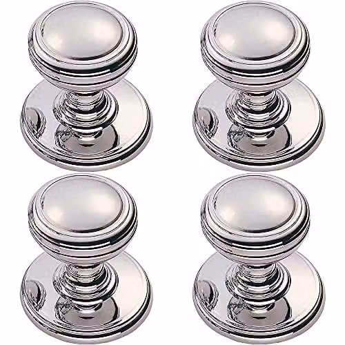 Loops 4 Pack Ringed Tiered Cupboard Door Knobs in Polished Chrome