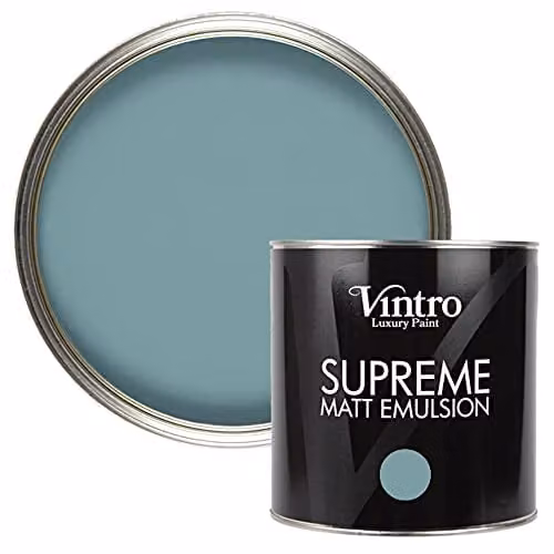 Vintro Luxury Matt Emulsion Multi Surface Paint in Casper Blue, 2.5 litres – 1