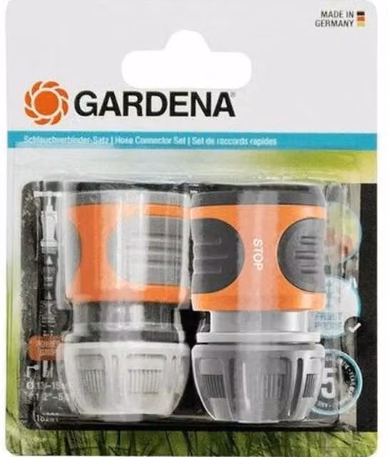 Gardena Quick Coupling Hose Connection Set, Orange