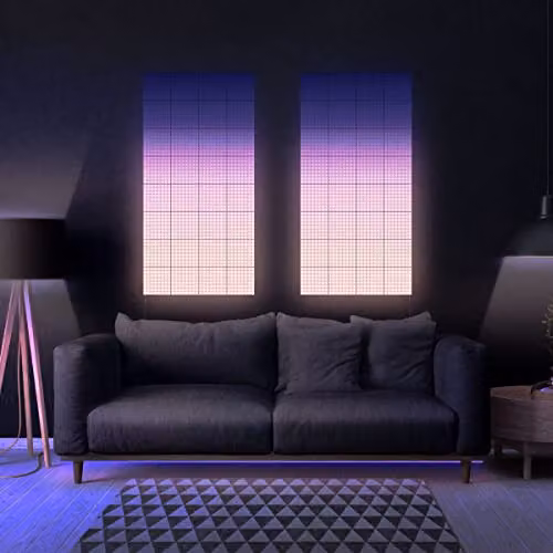 Twinkly Squares Extension Kit with 3 RGB LED Panels and Connection Cables, Multicolour Gaming and Streaming Lights Compatible with HomeKit, Alexa and Google Home – 2