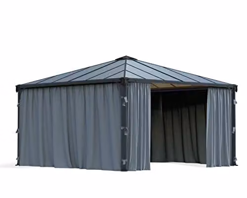 Palram Canopia Palermo 4300 Grey Polyester Gazebo Curtain Set