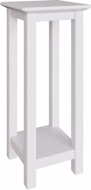 Nordara White Compact Side Table with Shelf