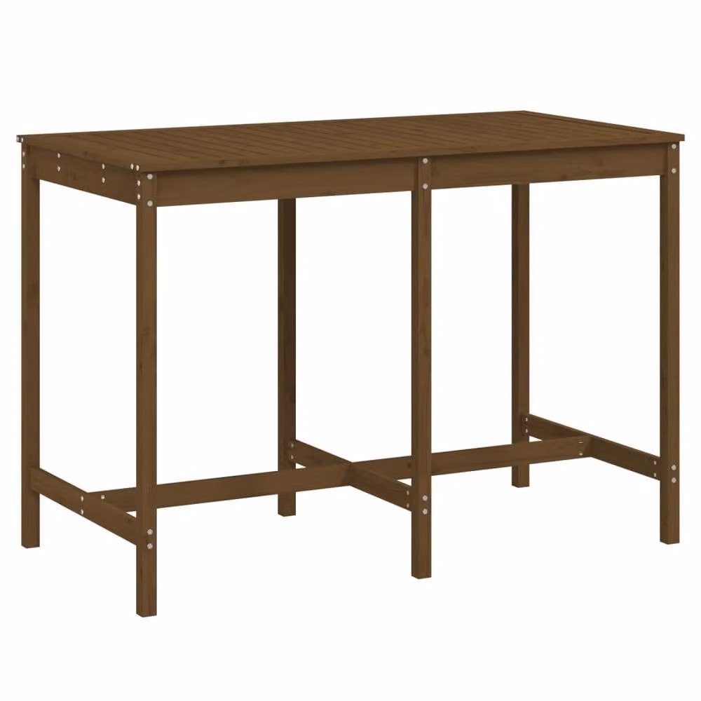 Berkfield Home Rectangular Garden Table in Honey Brown Solid Pine, W/D/H: 159.5 x 82.5 x 110 cm – 2