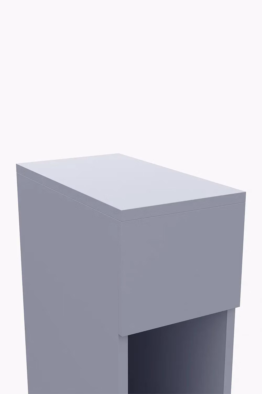 Living and Home Grey Bedside Table with Drawer, W/D/H: 60 x 35 x 60 cm – 5