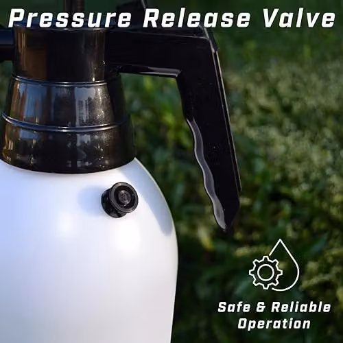 Faithfull Manual Handheld Garden Pressure Sprayer in White and Black with 2 Litre Capacity and 2 Adjustable Nozzles – 5