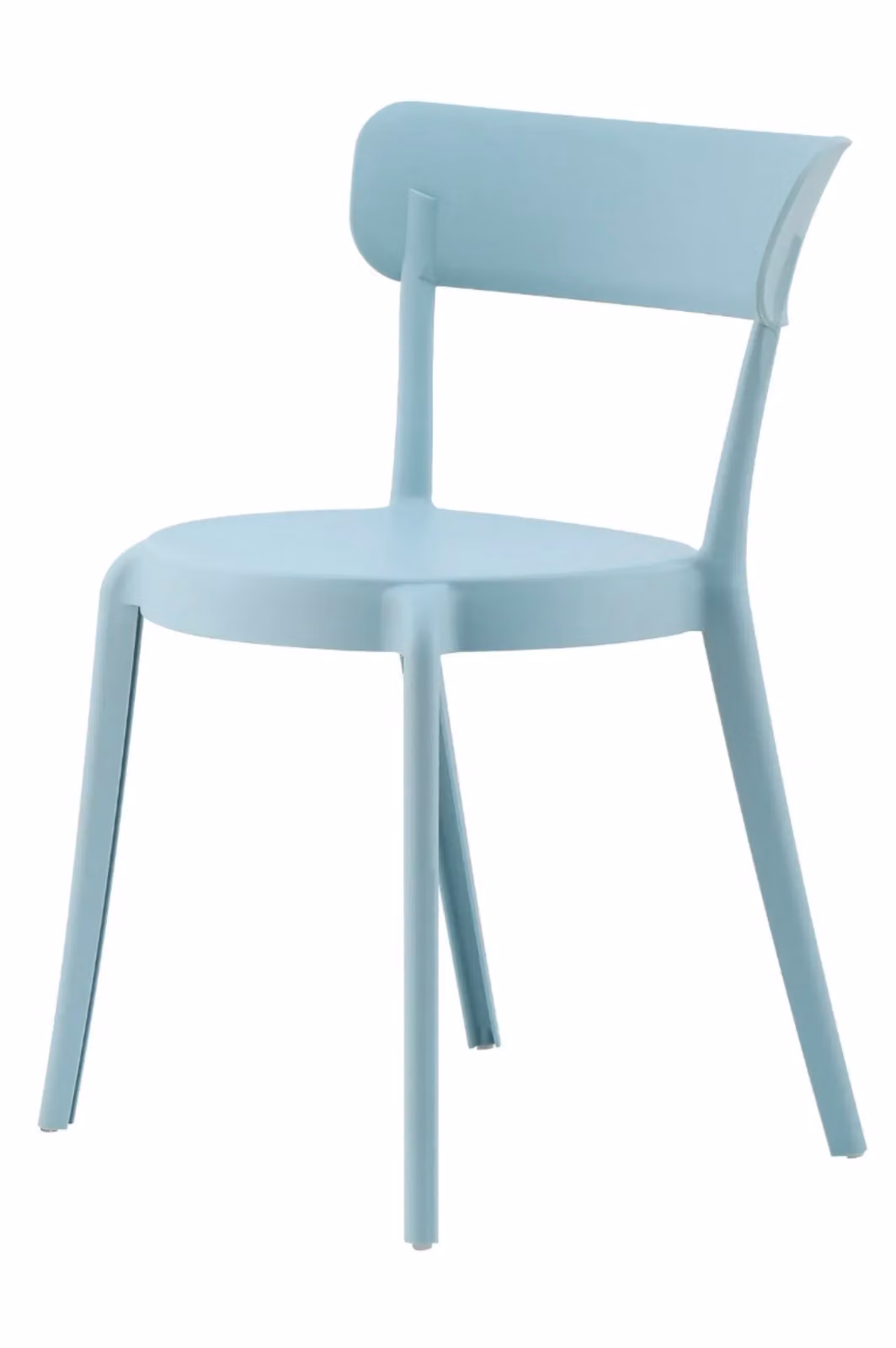 Fusion Living Stackable Plastic Bistro Dining Chair in Matt Blue – 2
