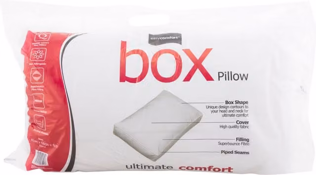 Easy Comfort Luxury White Square Box Pillow with Superbounce Filling