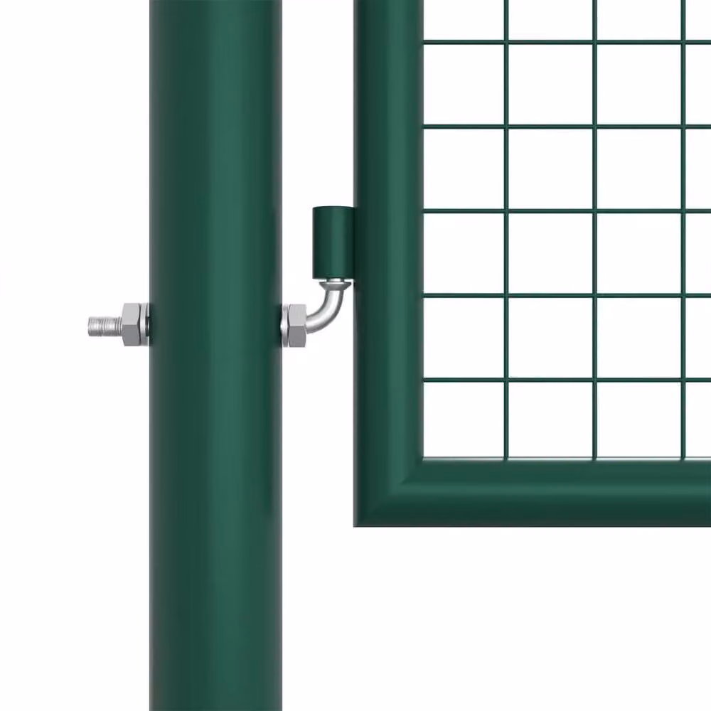 Berkfield Home Green Galvanised Steel Mesh Swing Garden Gate, W: 390 cm, H: 125 cm – 3