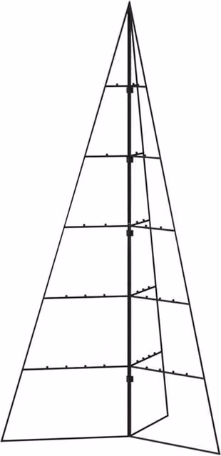 Berkfield Home Modern Metal Tabletop Christmas Tree, Black, Height: 100 cm