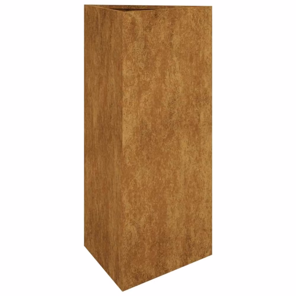 Berkfield Home Decorative Corten Steel Garden Planter Tub, Brown, W: 40 cm, D: 34.5 cm, H: 75 cm – 2