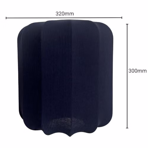 CGC Lighting Navy Blue Ribbed Stretch Cotton Fabric Cylinder Lampshade – 6