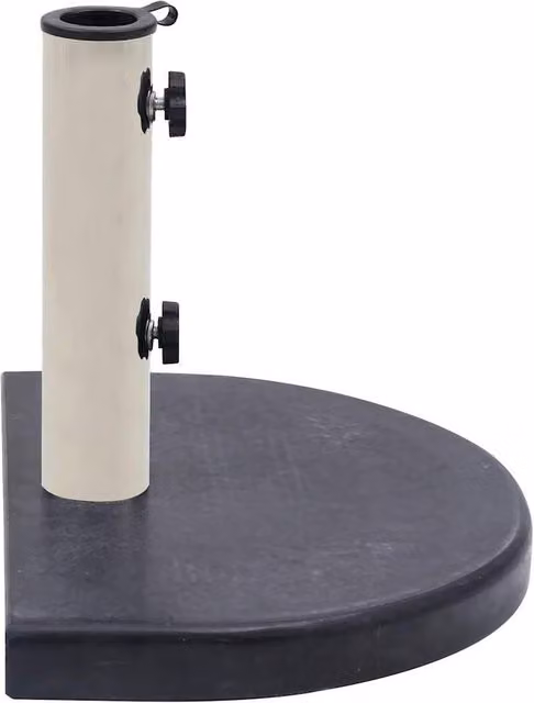 Berkfield Home Black Granite Parasol Umbrella Base W: 40 cm, D: 28 cm, H: 4 cm – 1