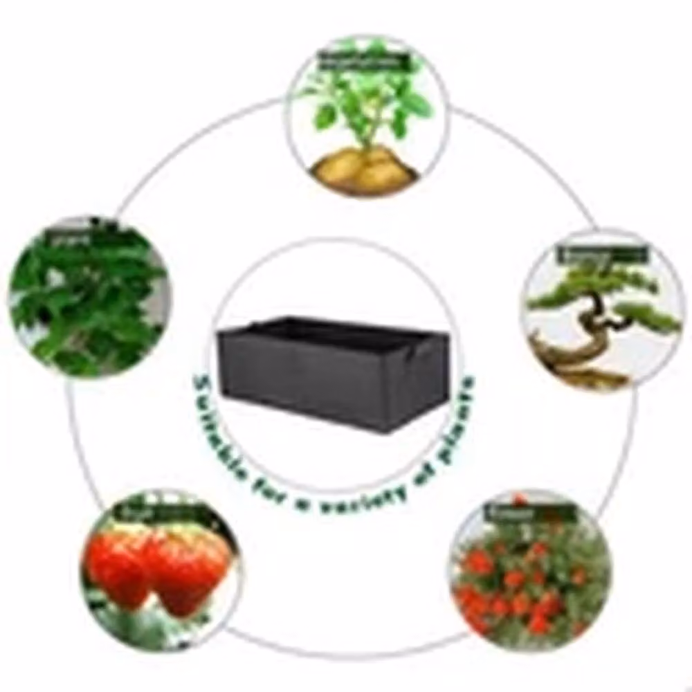 EONLION 5 Pack Large Black Grow Bags for Potato, Vegetable and Fruit Garden Plants – 4