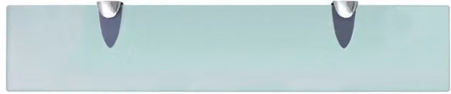Berkfield Home Modern Floating Glass Wall Shelf, Clear, W: 50 cm, D: 10 cm, H: 0.8 cm