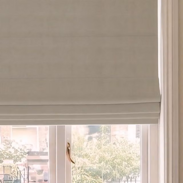 House Llewelyn-Bowen Tetbury Made To Measure Roman Blind in Beige Linen Blackout Textile