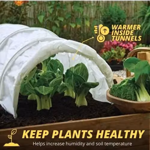 Marco Paul 3m White Fleece Grow Tunnel with Galvanised Steel Frame – 6