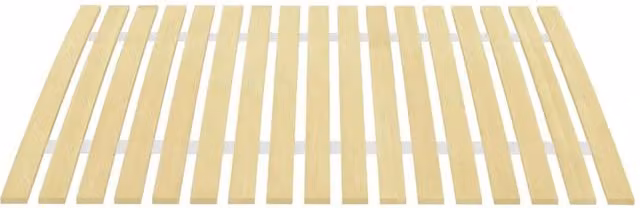 Berkfield Home Slatted Bed Base with 17 Cambered Sprung Wood Slats, W/D/H: 90 x 200 cm, Beige