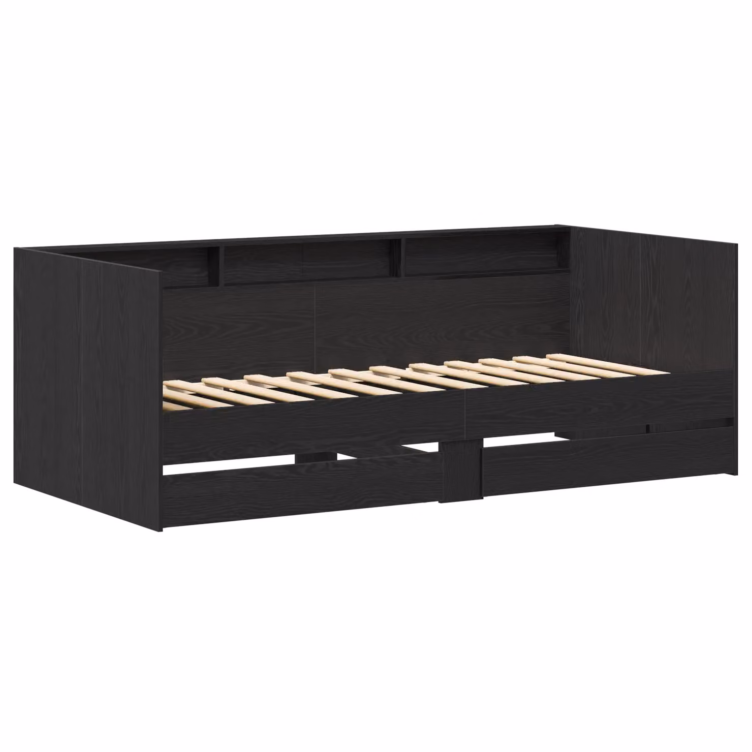 Berkfield Home Modern Day Bed with Drawers in Concrete Grey and Black, W/D/H: 90 x 200 cm – 2