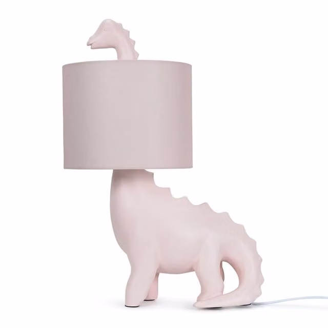 ValueLights Dinosaur Novelty Table Lamp in Pink and Green