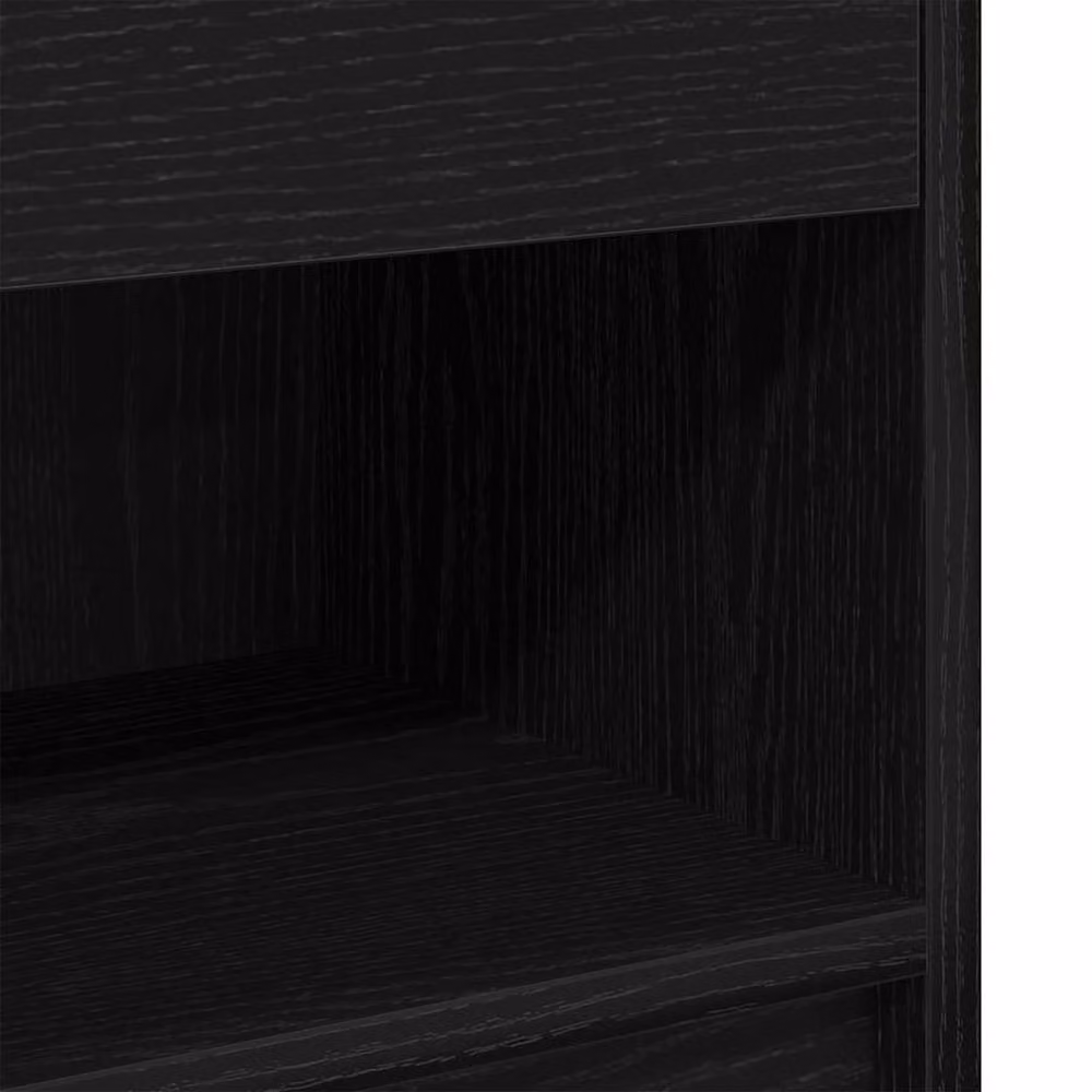 Berkfield Home Set of 2 Black Modern Bedside Cabinets with Drawer, W/D/H: 39 x 28 x 41 cm – 5