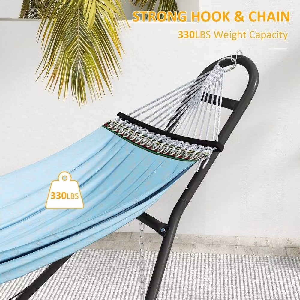 NESTLUNE Adjustable 9ft Hammock Stand with Non-Slip Feet in Black – 5