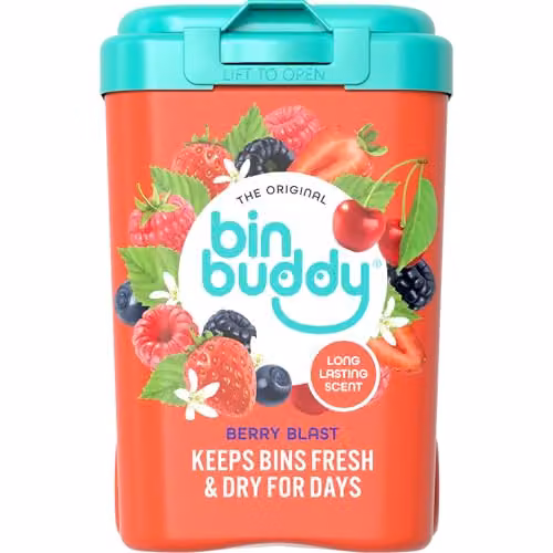 Bin Buddy Bin Freshener Deodoriser Powder Berry Blast 450g – 1