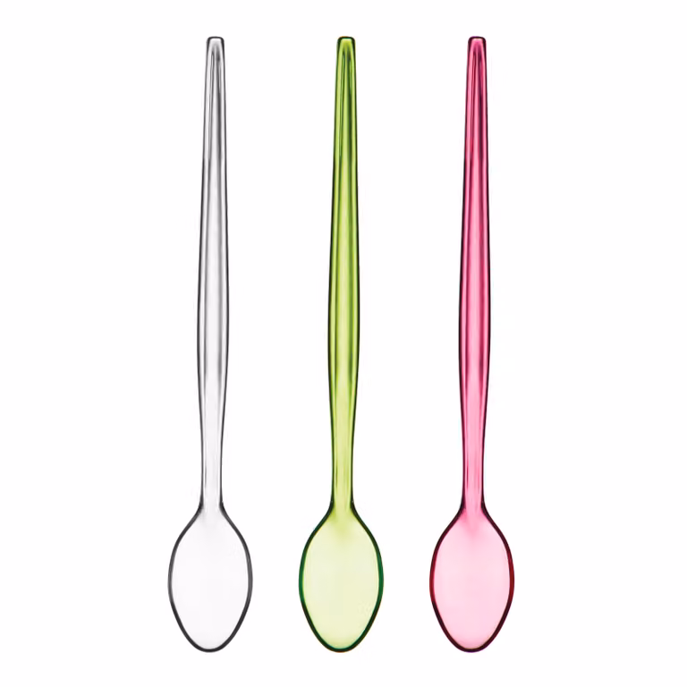 Orsina Set of 6 Transparent Plastic Sundae Spoons