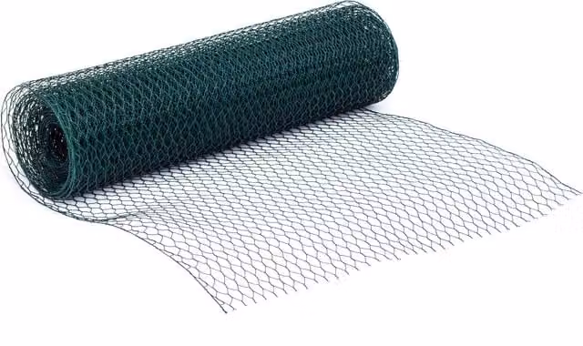 Apollo Gardening PVC Coated Galvanised Steel Wire Netting, Green, H: 25 cm x L: 10 m