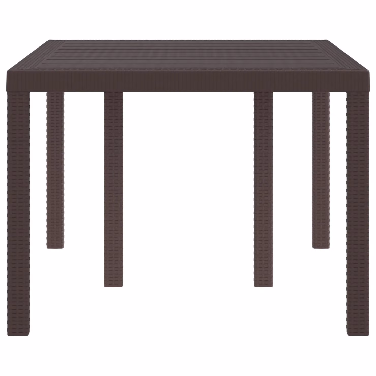 Berkfield Home Brown Poly Rattan Garden Table W/D/H: 150 x 100 x 73 cm – 3