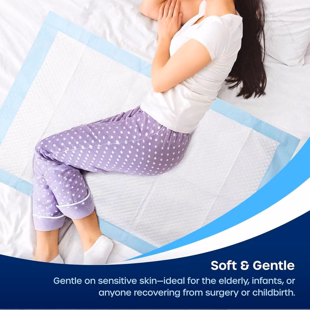 Volila 50 Pack Triple Layer Absorbent Incontinence Bed Pads, White, W/D: 160 x 80 cm – 6